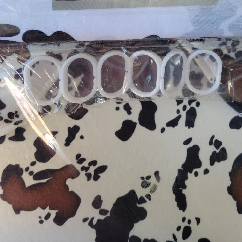 Cow print bathroom set